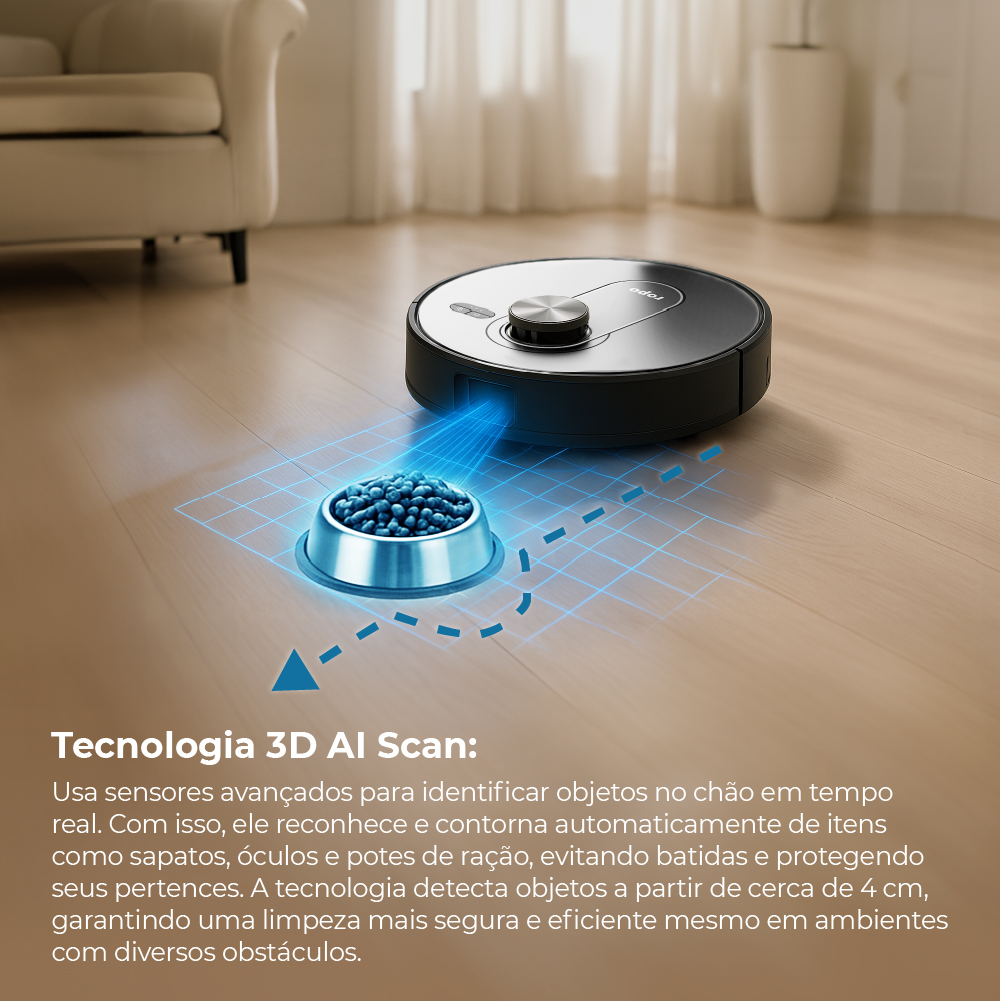 Ropo Vision aspira e passa pano simultaneamente